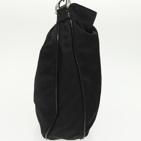 GUCCI Bamboo Hand Bag Nylon Black Silver 001 2058 1577 5 - Picture 5 of 13